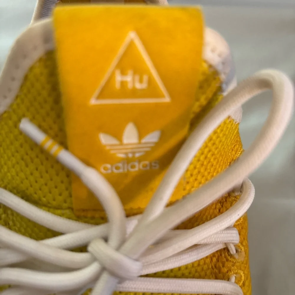 Adidas Pharrell Williams Hu Holi Tennis Yellow Mens Sz 6.5 Womens 8 UK 6 Unisex